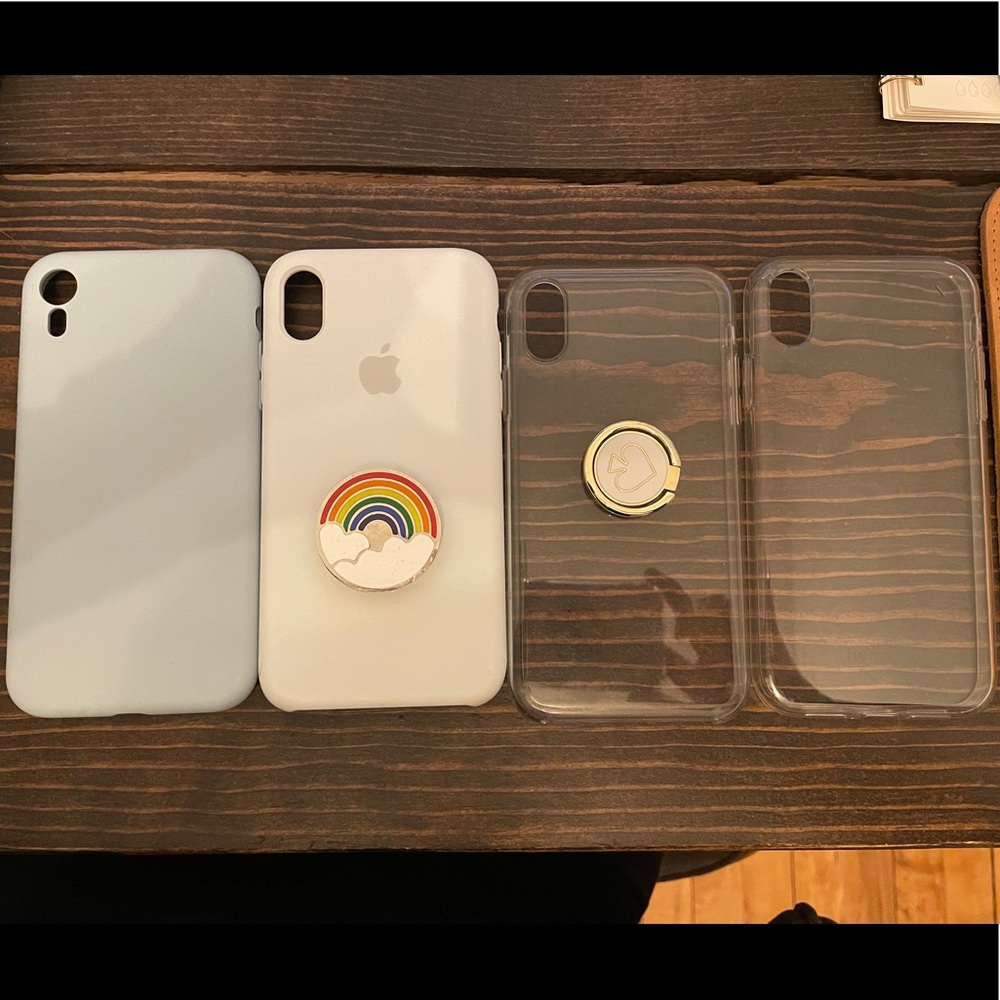 Set of iPhone XR case—Popsockets NOT included